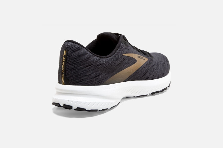 Brooks Launch 7 Road Running Shoes Mens - Black/Gold - GTRWE-1560